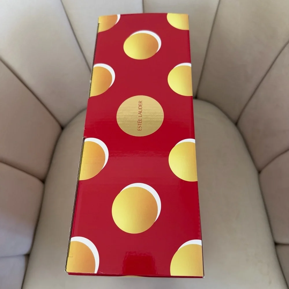 Estée Lauder Red Polka Dot Holiday Gift Empty Box Organizer Reusable Storage